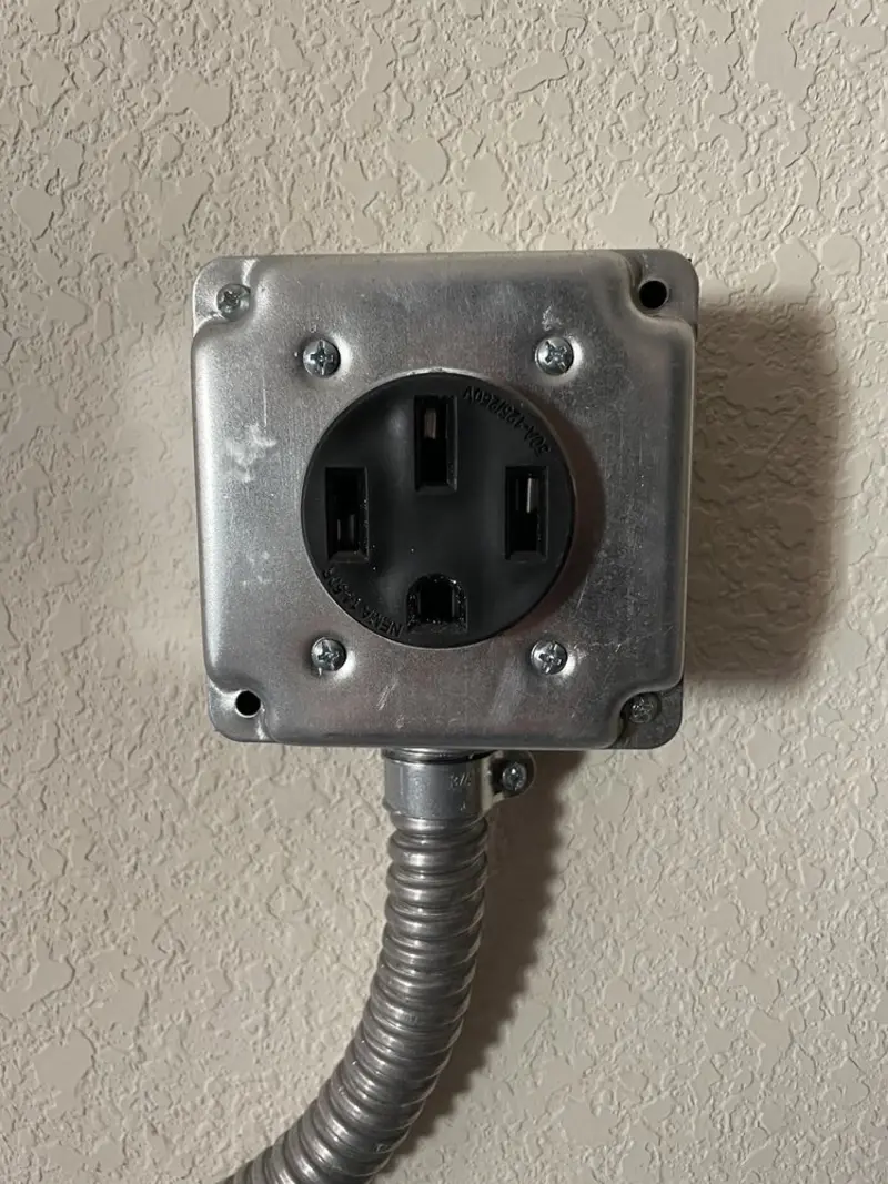 NEMA 14-50 outlet installed for Smart Home Electrical in Bayshore Gardens